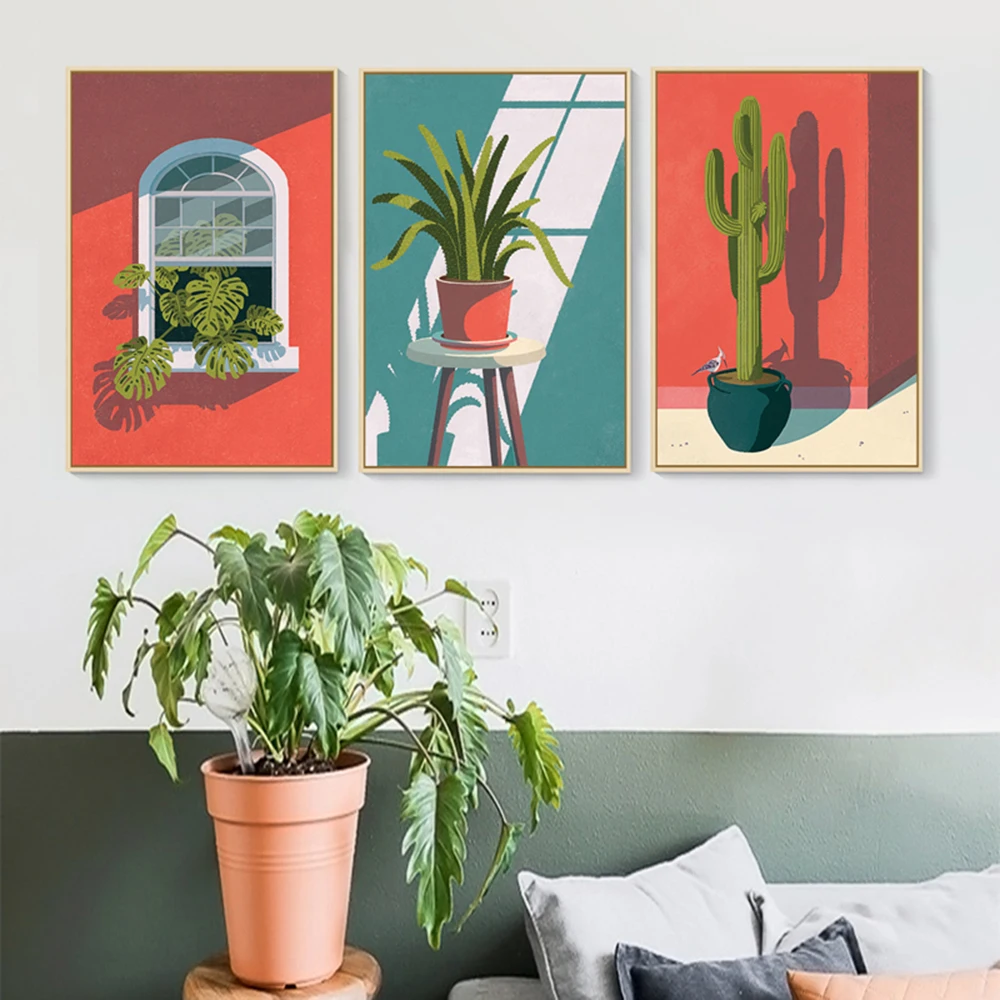 

Modern Plant Oil Wall Art Canvas Painting Posters And Prints Wall Pictures For Living Room Decor Home Decor With You