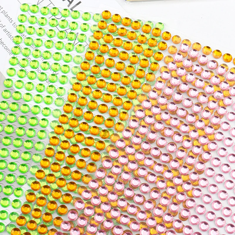 504 шт. 6 мм самоклеящиеся акриловые стразы для телефона ПК автомобильные наклейки