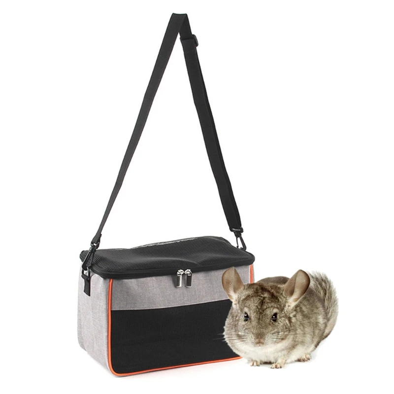 

Portable Hamster Carrier Travel Bag Pouch Small Animals Breathable Cage with Removable Adjustable Shoulder Strap for Squirrel