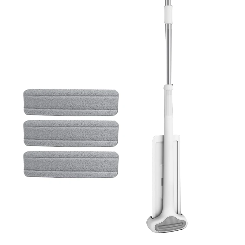 

Волшебная плоская Швабра для мытья без использования рук, для уборки домашних кухонных полов, с 3 сменными насадками из микроволокна