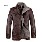 Новинка, мужские кожаные куртки, Классическая мотоциклетная ковбойская куртка для езды на велосипеде, мужские бархатные повседневные пальто из искусственной кожи, брендовая одежда размера плюс 8Xl