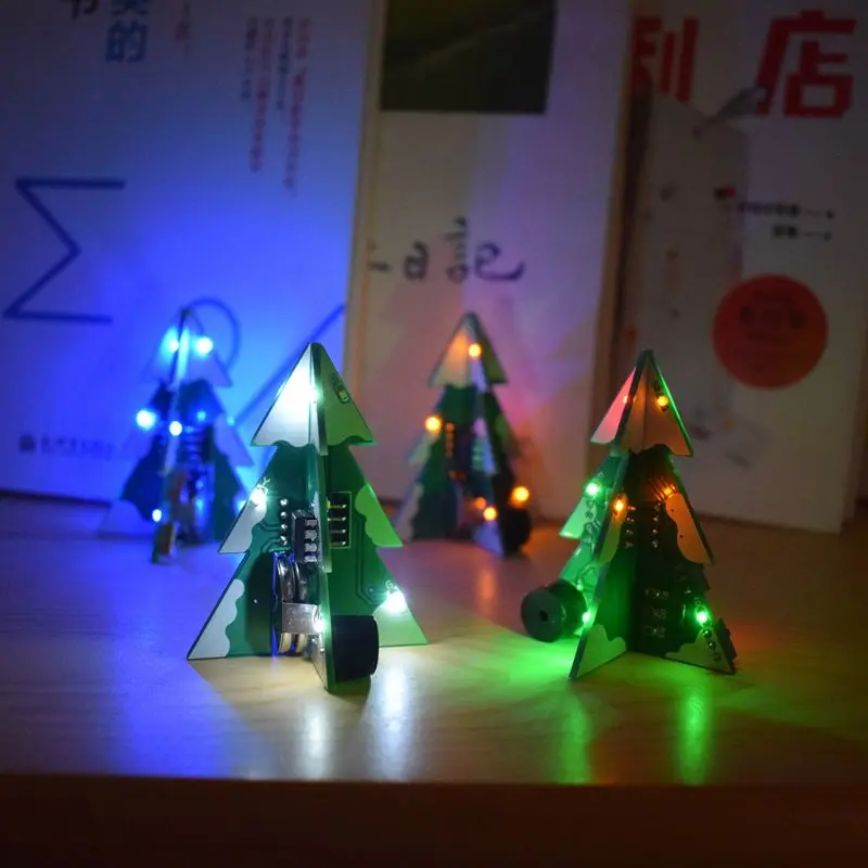 3D Мини PCB стерео Рождественская елка DIY музыкальный набор цепи электронные DIY наборы подарок