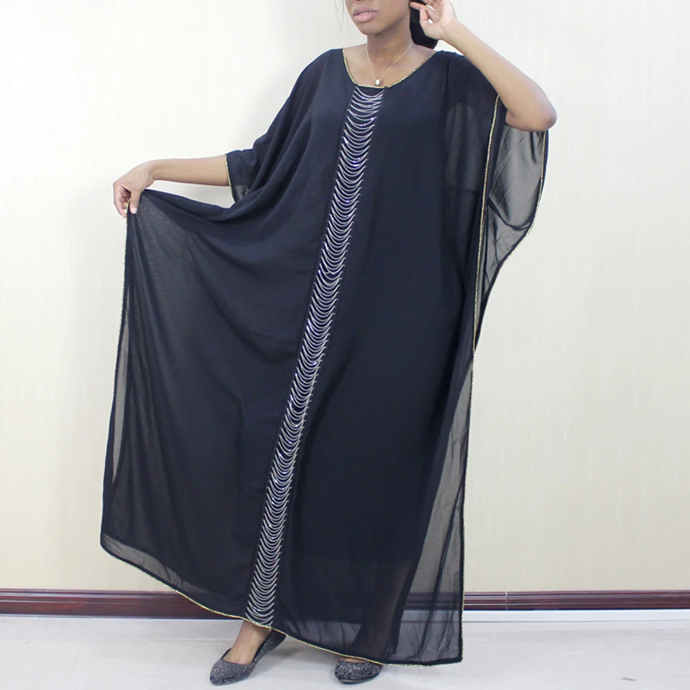 

2 Pieces Set Elegant Solid Batwing Sleeve Spring Women Dresses Casual O Neck Chiffon Loose Dress Vintage Party Vestidos