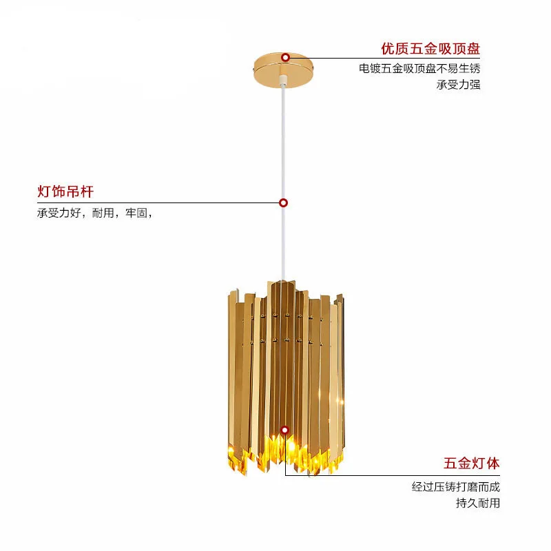 

Home ligting post modern luxury simple creative bar restaurant single head designer model room Chandelier