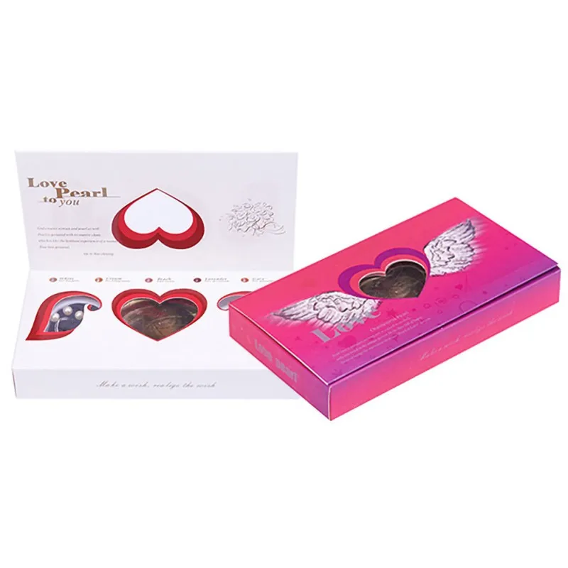 

Wedding Card Box Jewelry Box Love Heart Shaped Shell Gift Box Three-piece Creative Wedding Decoration