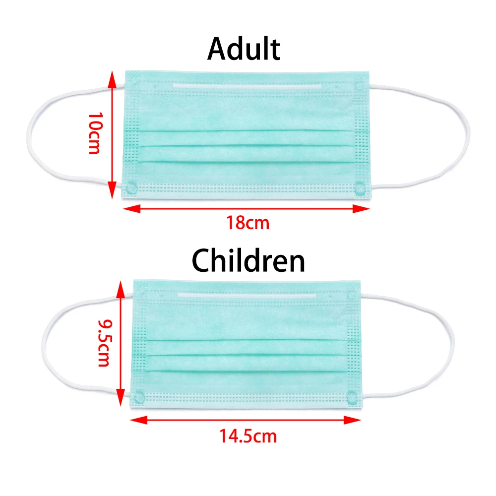 Новая 3-слойная маска с фильтром и заушными петлями противопылевая для рта