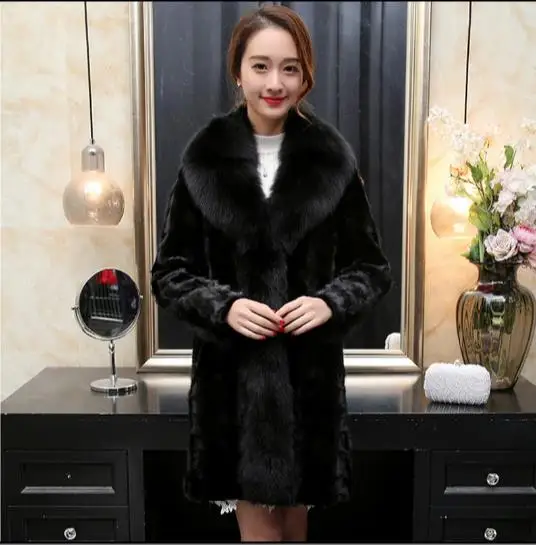 Пушистое зимнее женское пальто из искусственного меха 2019 меховая куртка для