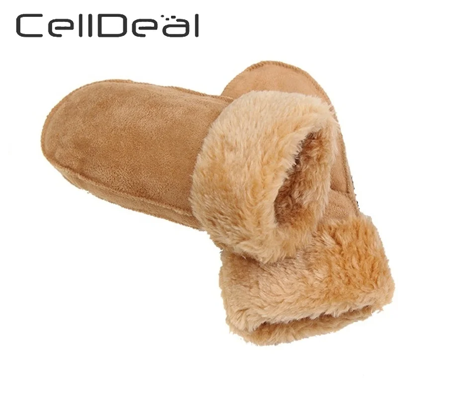 1 пара теплых митенки перчатки зимние уплотненные для пары женские из имитации