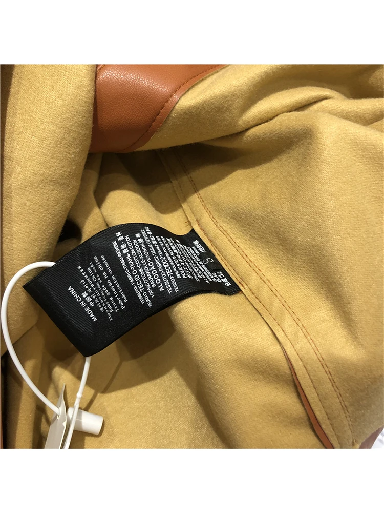 

Free shipping tooling lapel single-breasted buttoned waist waist PU leather shirt shirt ladies autumn new loose all-match