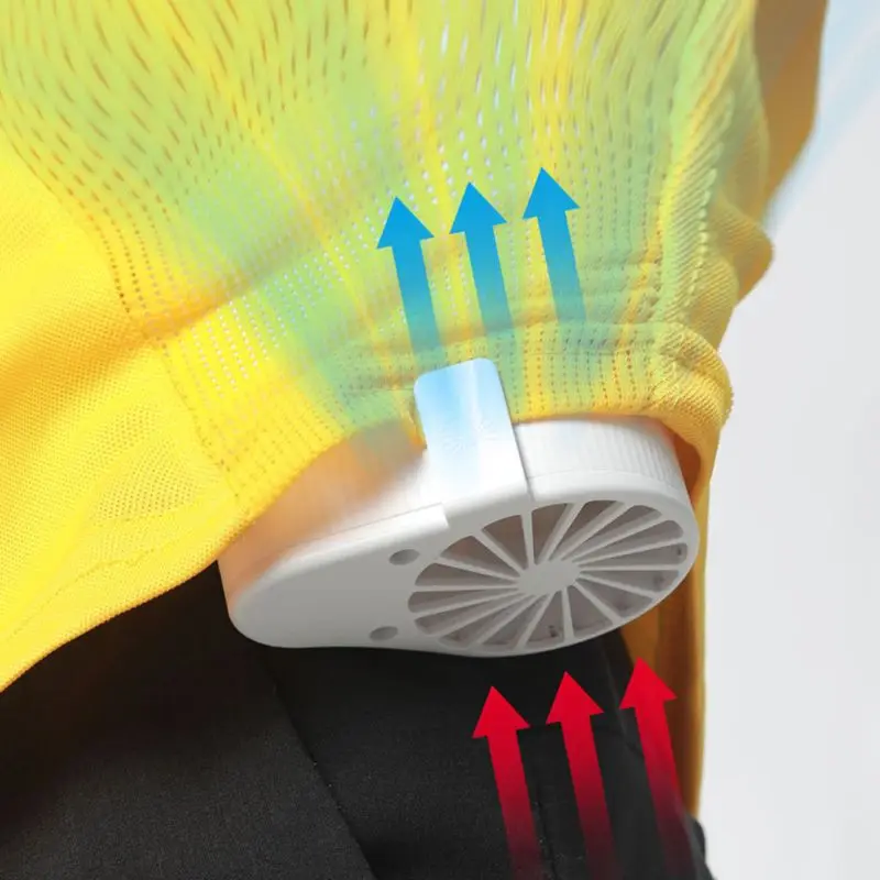 

USB Portable Fan Hands Free Waist Fan Hanging Rechargeable Sports Fan 3-speed K1AD