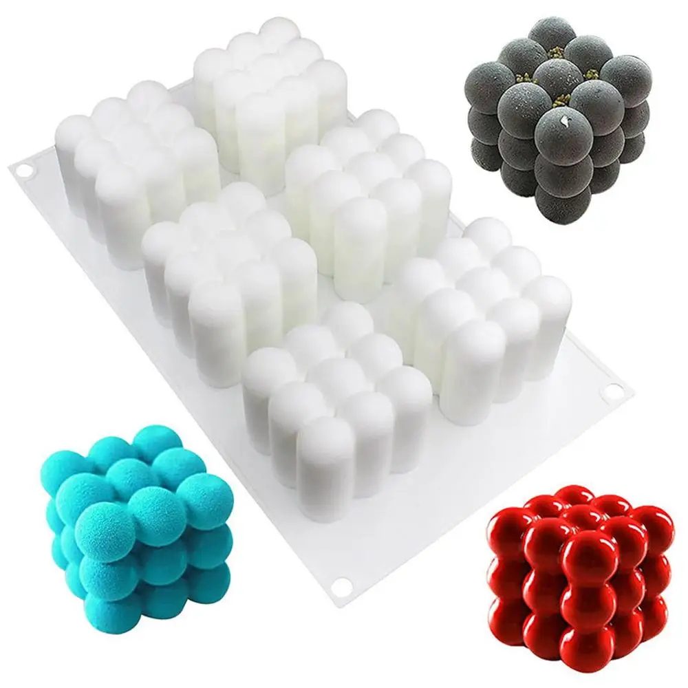 

3D Concave Ball Silicone Mold Cake Decorating Tools Magic Ball Cube Silicone Mould Dessert Bakeware Pastry Mold