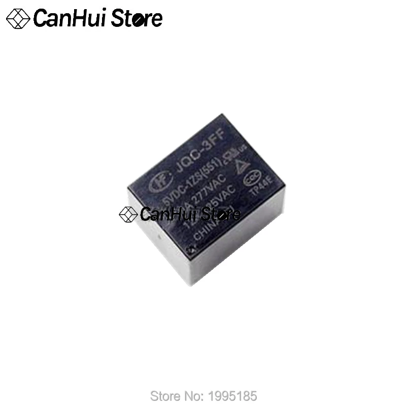 5 шт. высокочастотное реле JQC -3FF- 5VDC / 9VDC 12VDC 24VDC -1ZS(551) 5-контактное 10A HongFa |