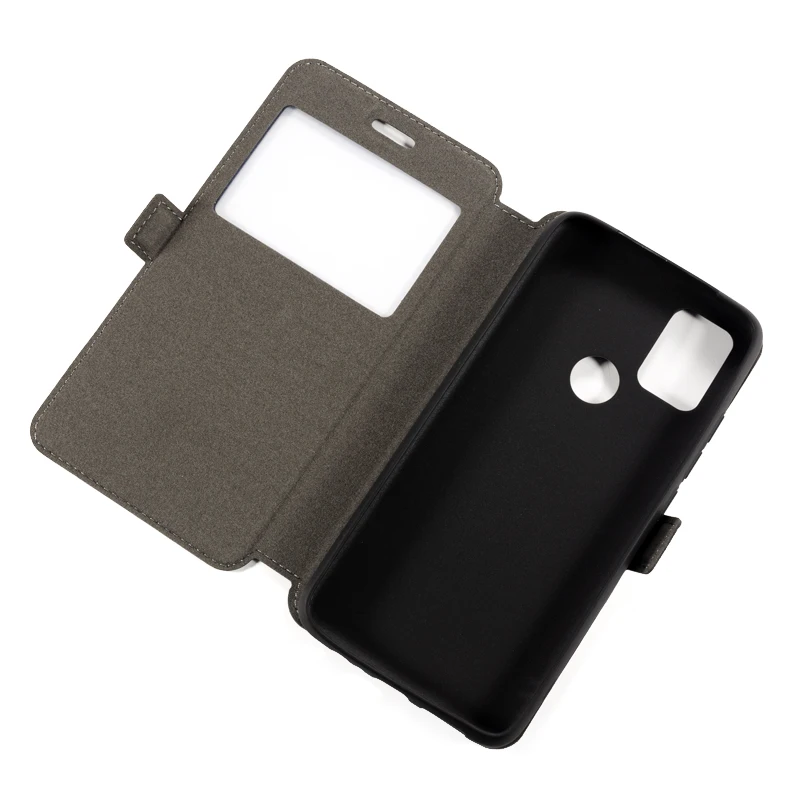 Флип чехол для Umidigi Power 3 книжка с окошком экрана мягкий силиконовый из