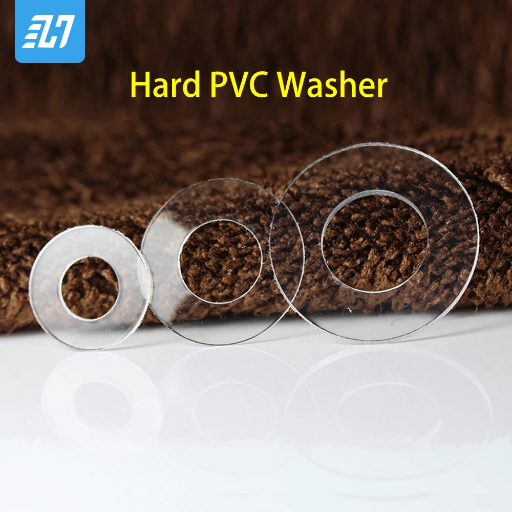 PVC Hard Wahser Plastic Flat Pade Gasket Transparent Insulation For Screw Bolt M1.2 1.4 1.7 1.8 M2 M2.5 M3 M4 M6 M8 M10 M12
