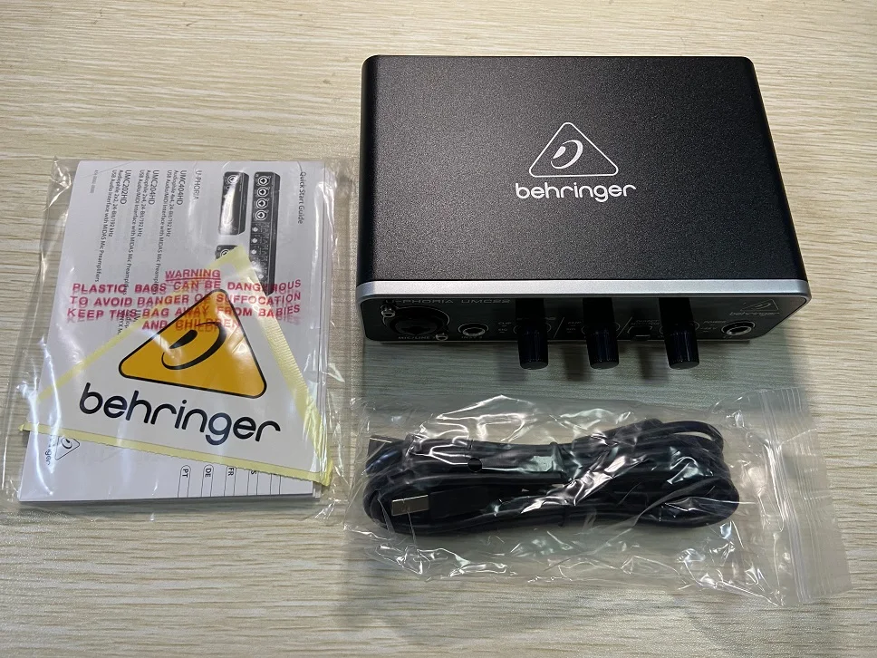 Внешняя звуковая карта BEHRINGER UMC22 UM2 UMC202HD усилитель микрофона запись в реальном