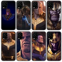 thanos cartoon phone case for xiaomi redmi note 10 9s 8 7 6 5 a pro t y1 anime black cover silicone back pre