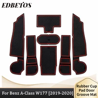 2019 2020 gate slot pad cup mat car interior door slot pad decoration for benz a class w177 a class a200 a220 a250 a45 amg