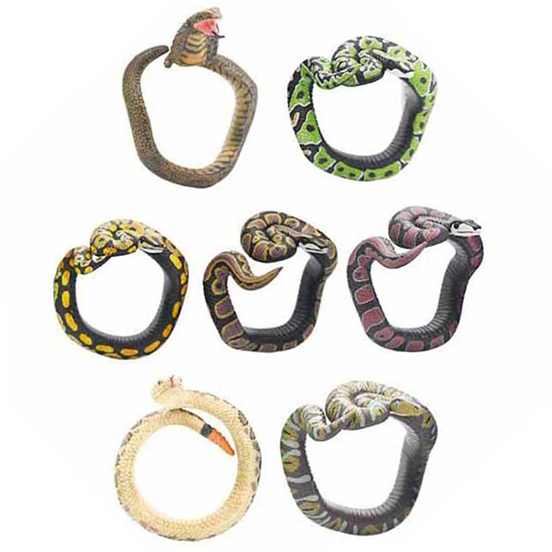 Змеиный браслет на Хэллоуин модель животного фигурка пластиковый Забавный
