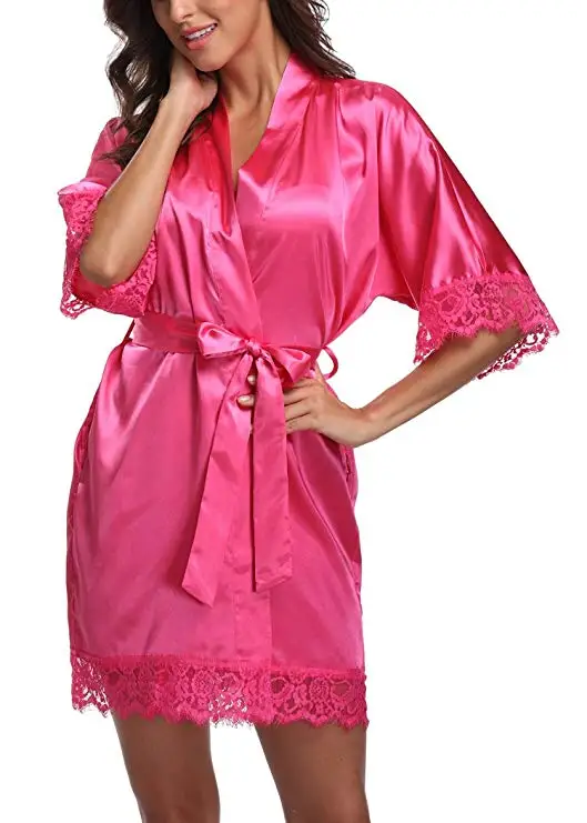 Новинка 2019 г. модные женские халаты Атласный халат ночная рубашка одежда для сна