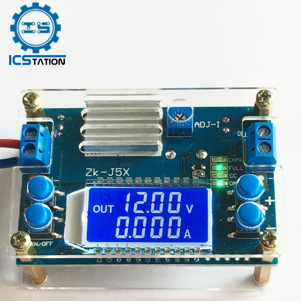 

Adjustable CC/ CV Step Down Power Module LCD Display DC 6.5-36V to DC 1.2-32V 5A Buck Converter Lithium Battery Charging Board