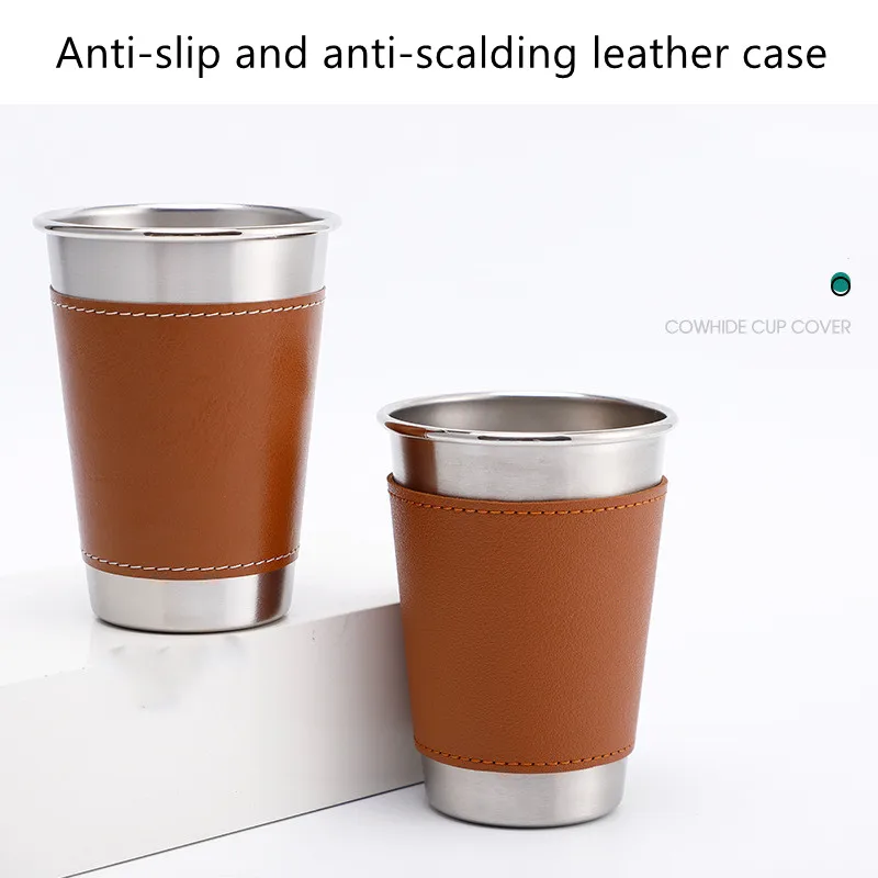

304 Stainless Steel Beer Mug Reusable Coffee Cup Creative Drinking Mug With Double Wall Tea Mug Children Milk Juice Cup