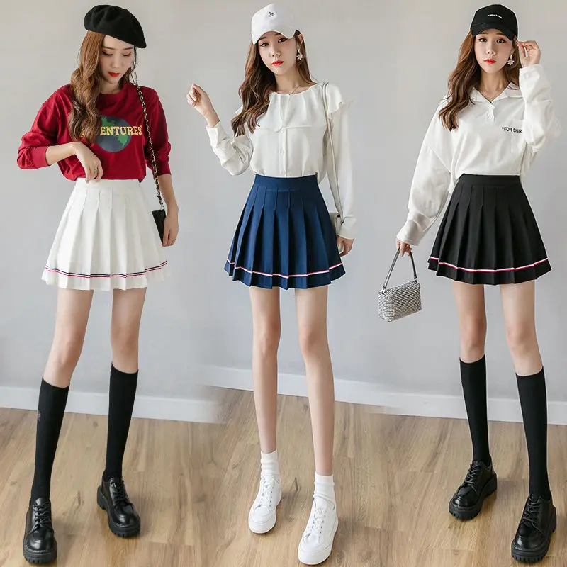 

Для женщин юбка с завышенной талией платье трапециевидной формы в полоску платье в полоску в морском стиле плиссированная юбка с эластичны...