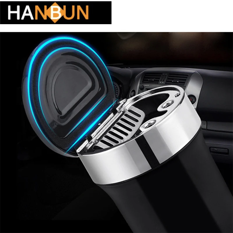 

1PC Black Car LED ashtray Auto compass LED Lamp For Toyota Corolla c-hr Avensis RAV4 Auris Honda Civic Accord Fit CRV