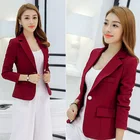 Женский блейзер 2022, Серый блейзер с длинным рукавом, однотонное пальто на одной пуговице, тонкие женские топы, костюм, Блейзер, женские куртки
