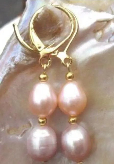 Бесплатная доставка новый красивый дизайн Южно морские розовые серьги с