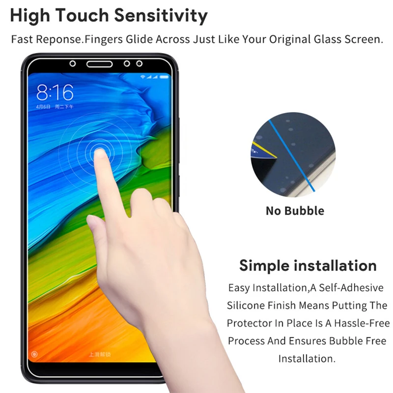Safety Glass on the For Xiaomi Redmi Note 5 5A 4 4X Redmi 5 Plus 5A 4X Screen Protector Protective Glass Film Case For Redmi 4