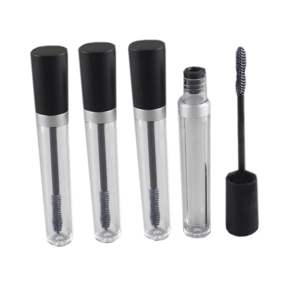 New 8ml Mascara tubes Black Cap Clear tube Empty revitalash Eyelash cosmetics DIY make up cosmetic packing container Wholesale