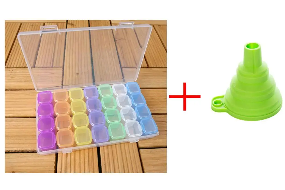 Color-LD-Green DUOYISHANG 28 резервуар пластик DIY алмазная живопись инструмент Ремесло дома коробка для хранения - Цвет: Color-LD-Green