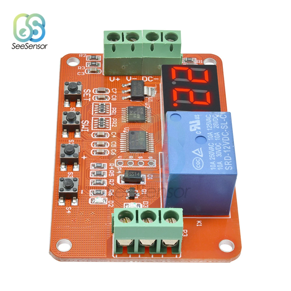 Цифровой дисплей DC 5 в 12 В 24 DVB01 вольтметр Компаратор напряжения