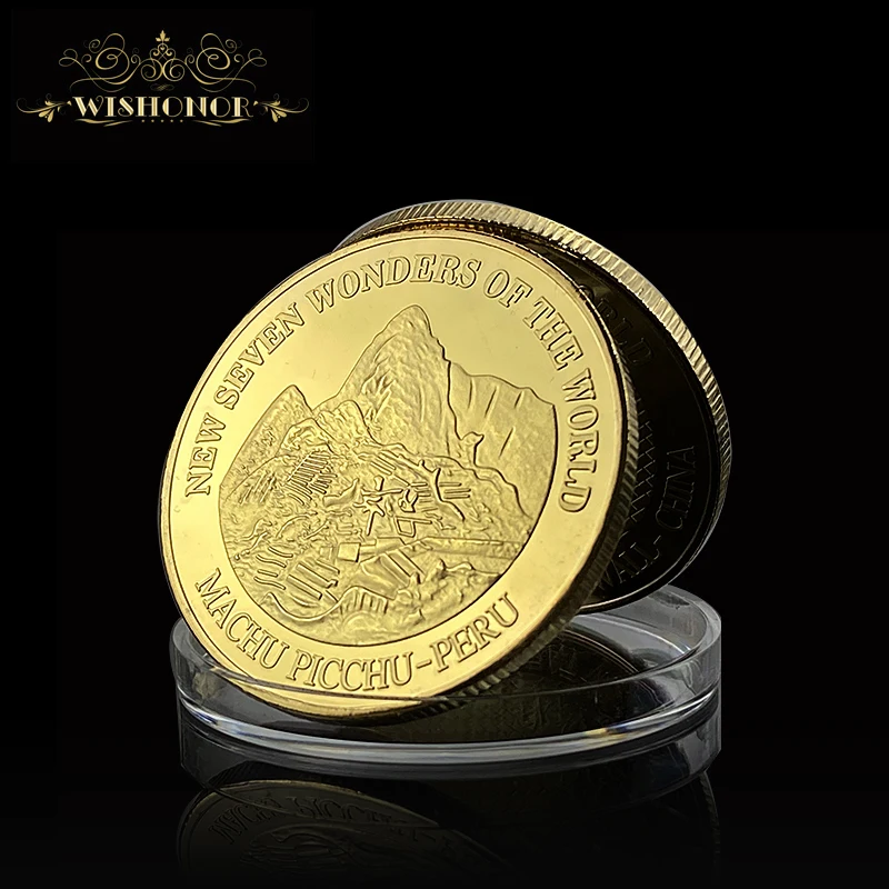 Бесплатная доставка новинка индийский Тадж-Махал 7 чудес мира позолоченная