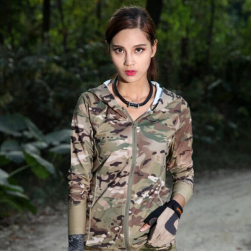 Женская камуфляжная толстовка с капюшоном 100% полиэстер| |