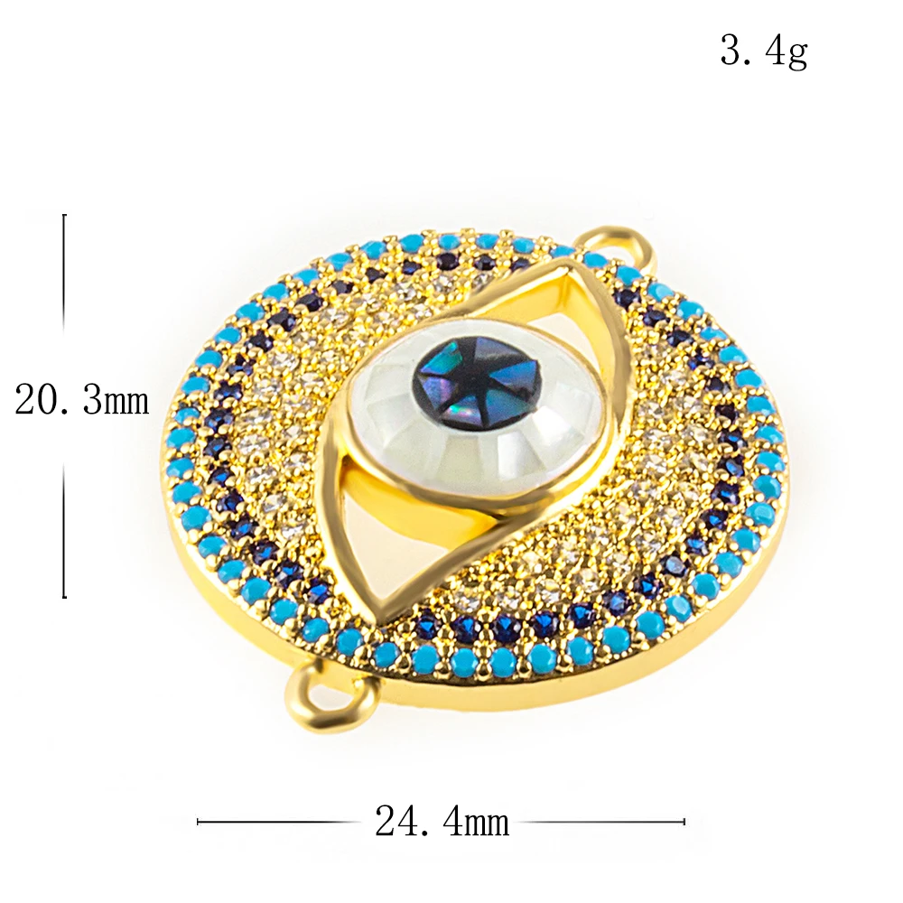 Подвеска с диском сделай сам 20*20 мм кулон волшебный глаз ожерелье коннектором