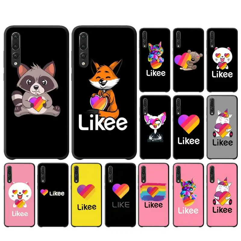 

Likee Funny cat bear love heart Phone Case For Huawei P20 P30 P40 lite Pro P Smart 2019