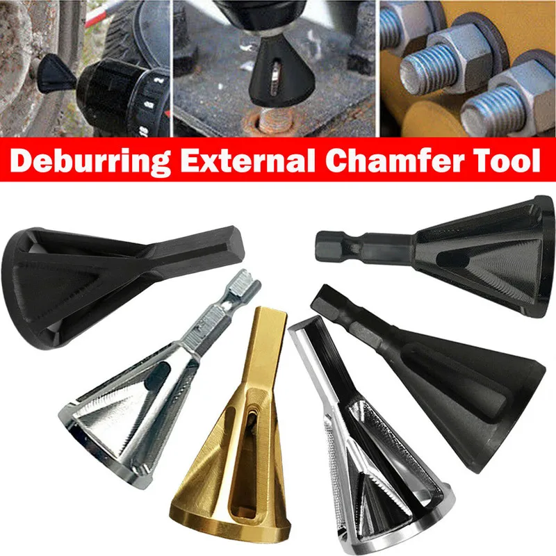 

1pc Hexagon Triangle Handle Deburring Tool External Chamfering Tool Stainless Steel DeburringTool for Metal Drilling Tools