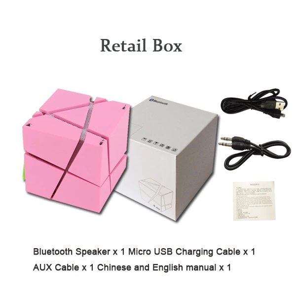 pinkretail box Altavoz Bluetooth динамик Qone беспроводной портативный мини-динамик s светодиодный светильник TF fm-радио Caixa De Som стерео звуковая коробка mp3-плеер - Цвет: pinkretail box