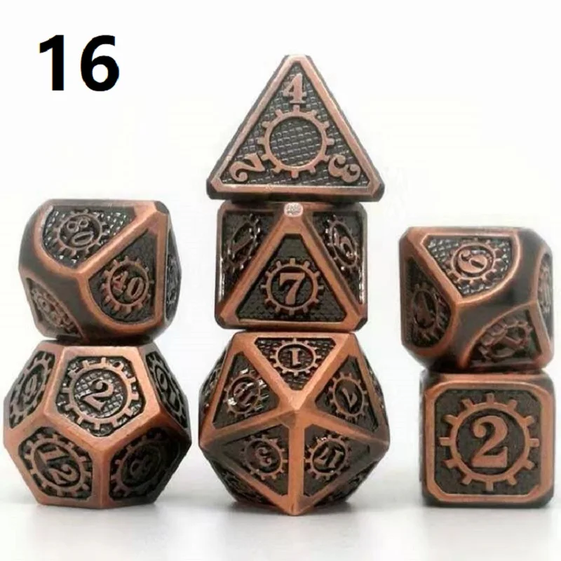 2020 новейший древний медный многогранный металлический игральные кости DND набор