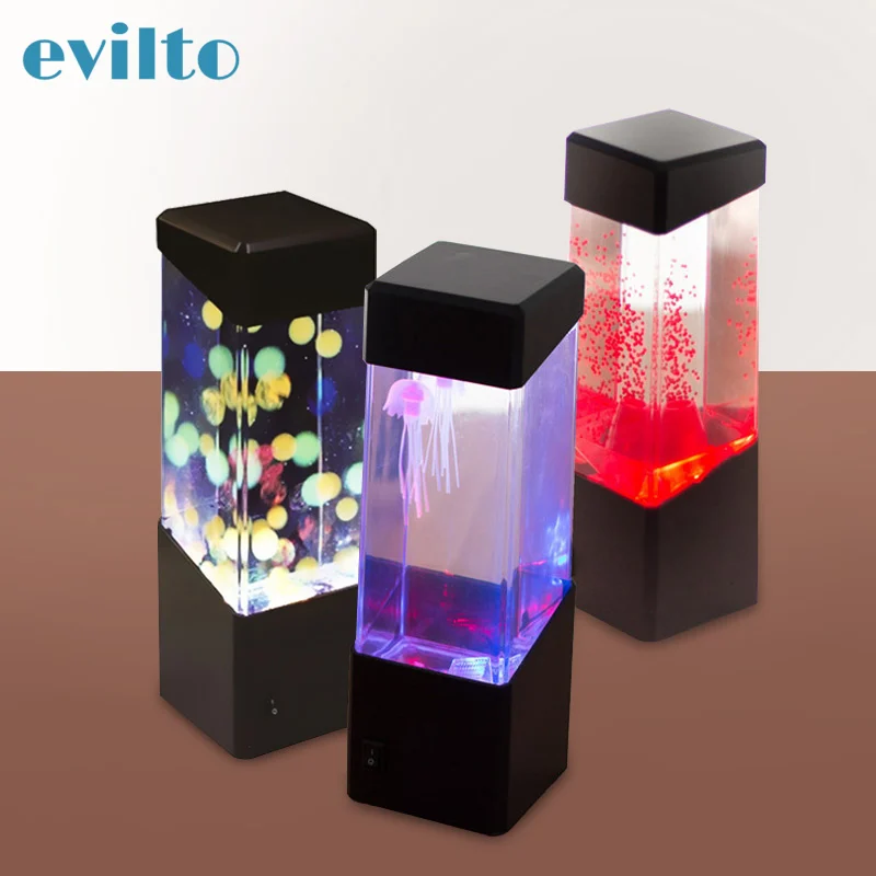 7 цветных медузных аквариумов светильник лампа для настроения Сенсорная аутизма