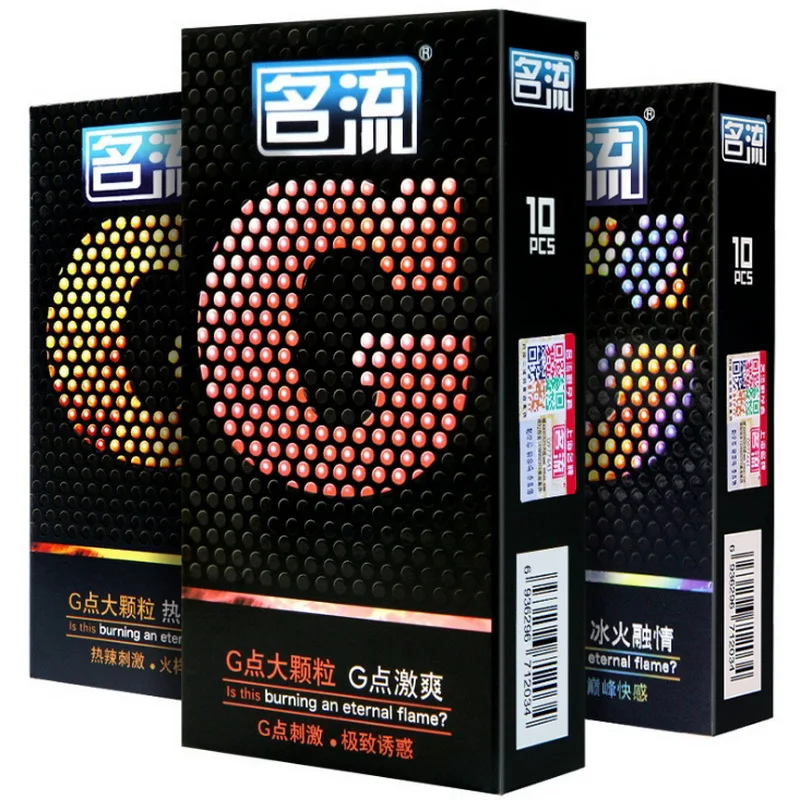 30 шт. огонь ледяной презерватив ребристые пунктирной шипованные презервативы