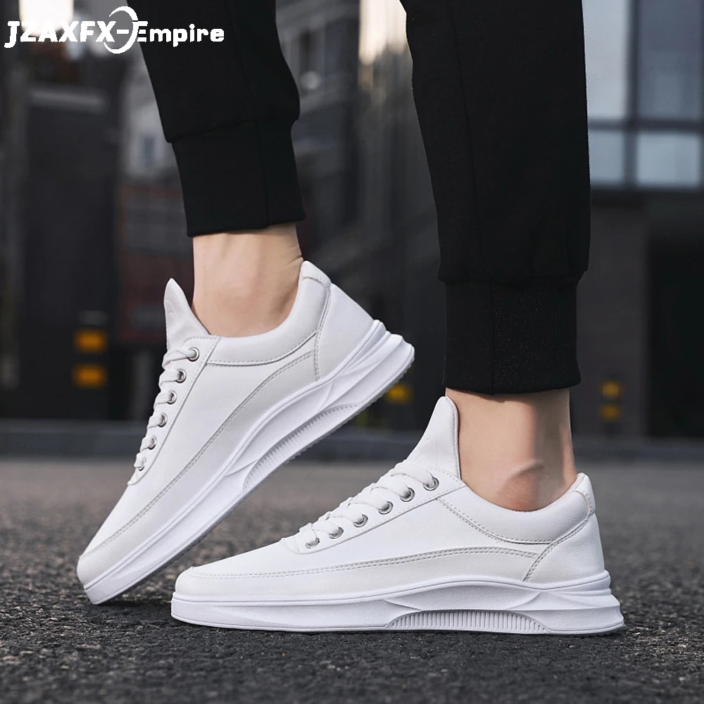 Мужская Белая обувь; удобная обувь на шнуровке; tenis masculino; высокое качество; zapatillas hombre deportiva; мужская повседневная обувь