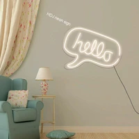 custom led neon sign light hello suitable for home bedroom cafe bar wall decor wedding birthday party design light