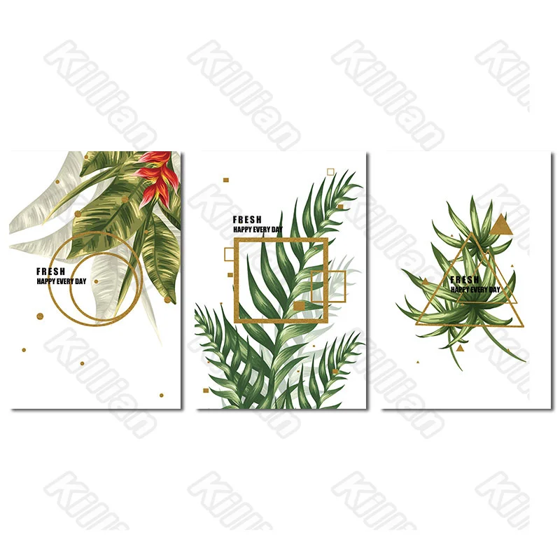 

Plants Style Hello Every Day Frameless Residential Bedroom Decoration Living Room Botanical Canvas Painting Hd Print Frescoes