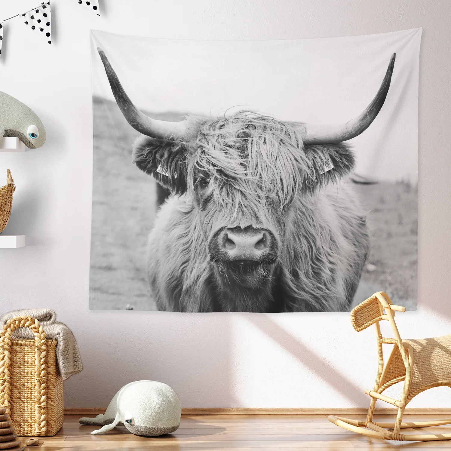 Забавная креативная фотография Highland корова декор для комнаты настенный дешевый
