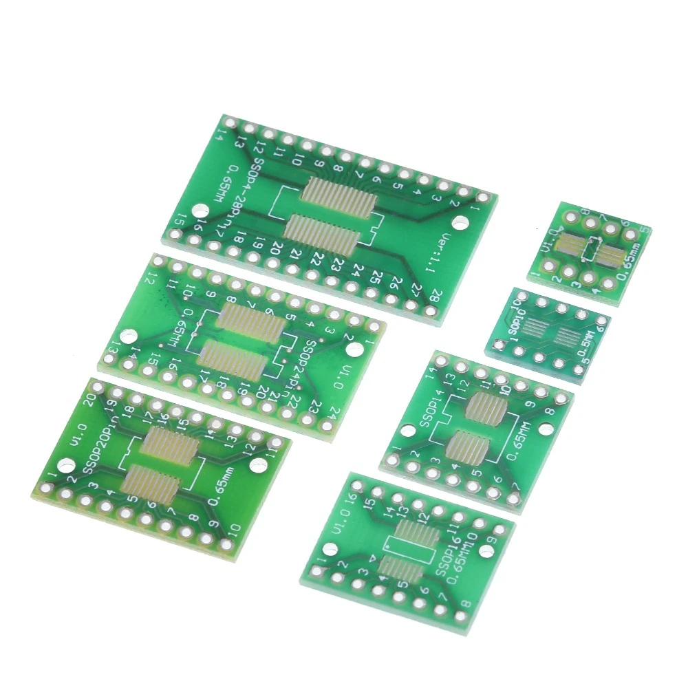 TZT 7 шт. = 7 значение* печатная плата комплект SMD поворот к DIP SOP MSOP SSOP TSSOP SOT23 8 10 14 16 20 24 28 SMT к DIP