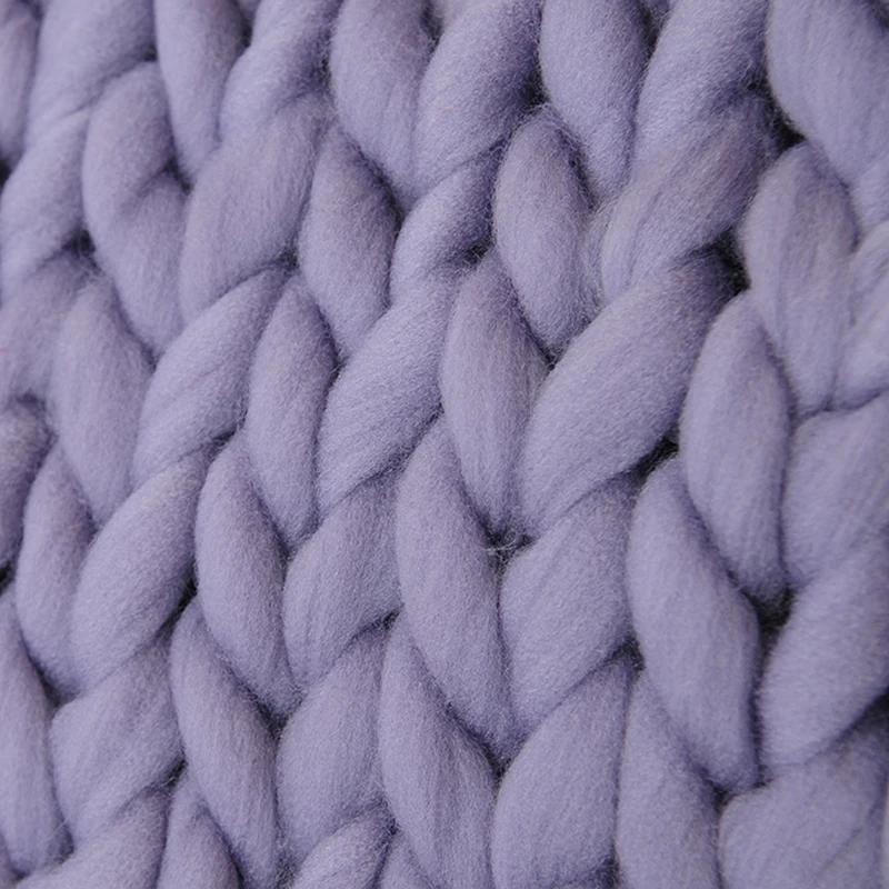 Полиэстер ручной работы пледы одеяло для кроватей тяжелое однотонный шарф