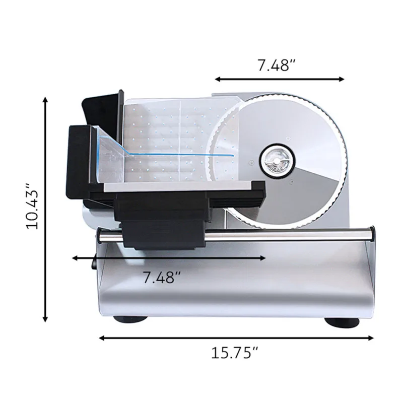 

Electric Slicer Multi-function Meat Slicer Semiautomatic Household Desktop Lamb Slice Vegetables Bread Ham Frozen Meat