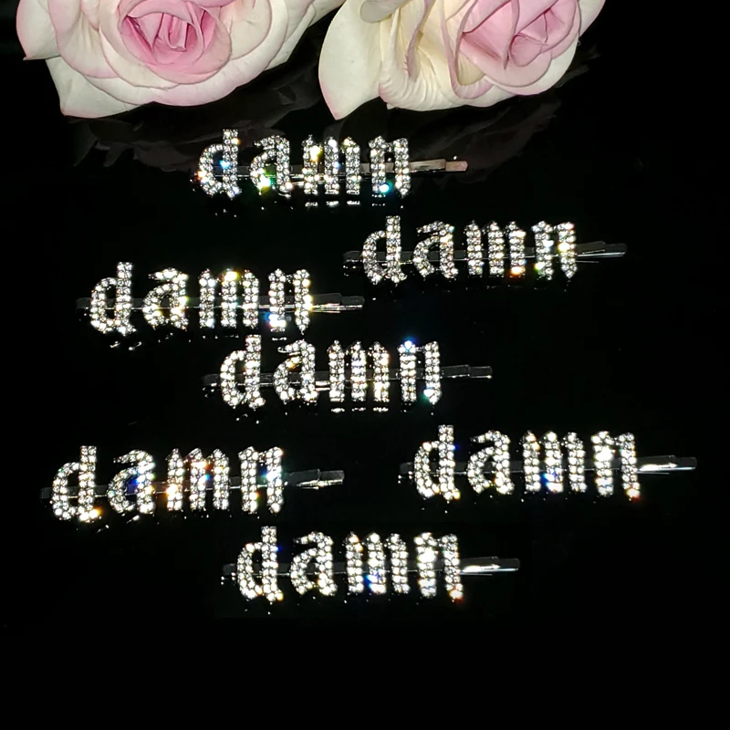 Заколка для волос в готическом стиле заколка-невидимка с буквами аксессуар 2020 |